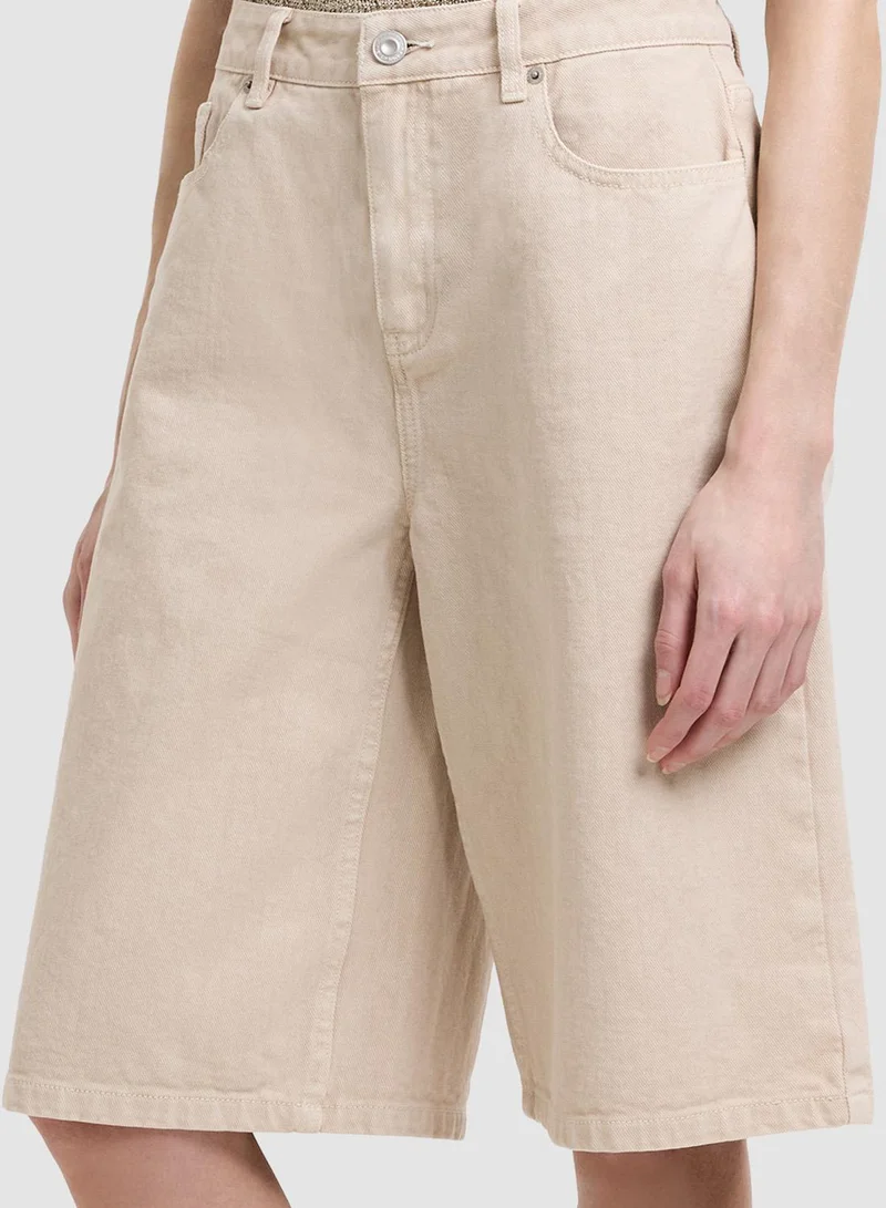 French Connection Soft Neutral Dallas Denim Shorts for Women | Best Price UAE